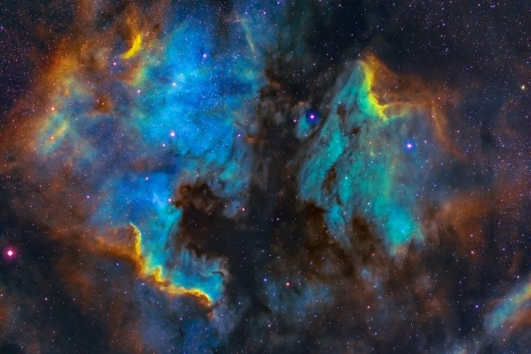 blue and black galaxy digital wallpaper