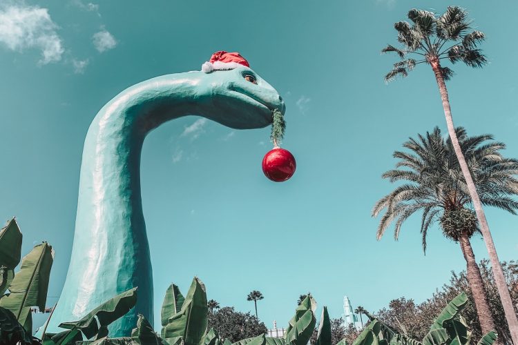 green and red dragon statue