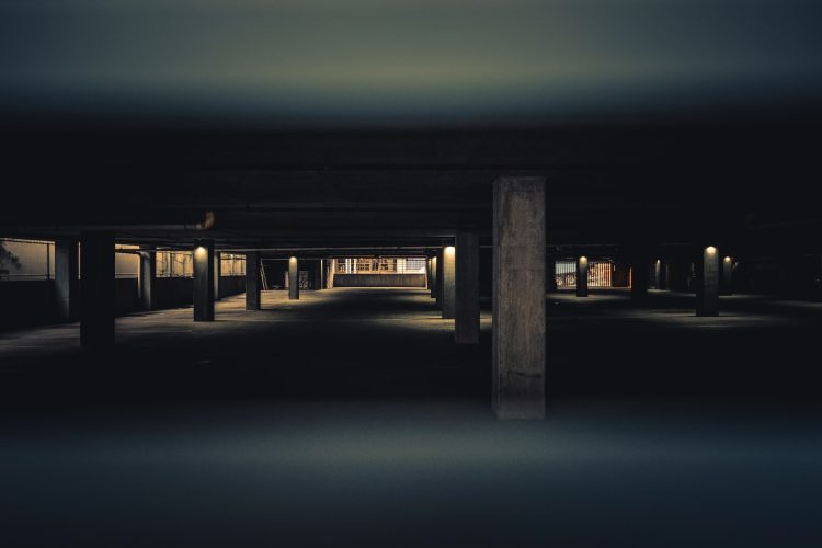 brown wooden dock with lighted lamp posts